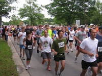 Race Photo  The Dexter to Ann Arbor Half Marathon run on June 6, 2010. A very hot and muggy day for a race. Delayed so they could clear a fallen tree from the storms off the course. : Fitness, Half Marathon, Race, Running